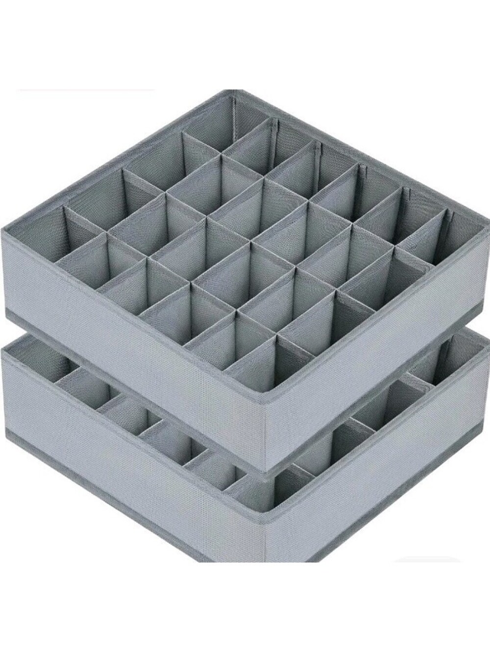 Sock Drawer Organizer Divider 2 Packs Underwear Organizer, 24 Cell Closet Organi